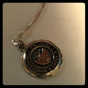 Silver necklace and charm